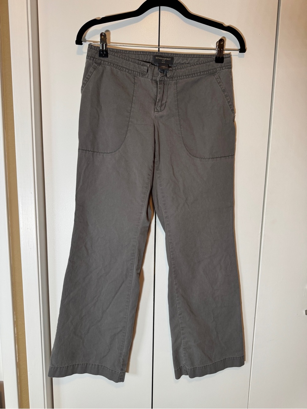 Banana Republic Gray Wide-Leg Jeans